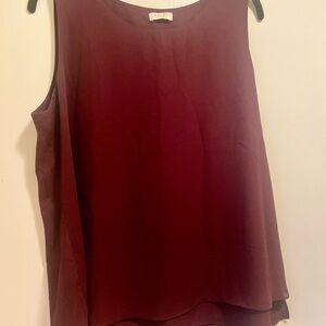 Laura Petites Burgundy Sleeveless Blouse
 Deep Red Sleeveless Blouse